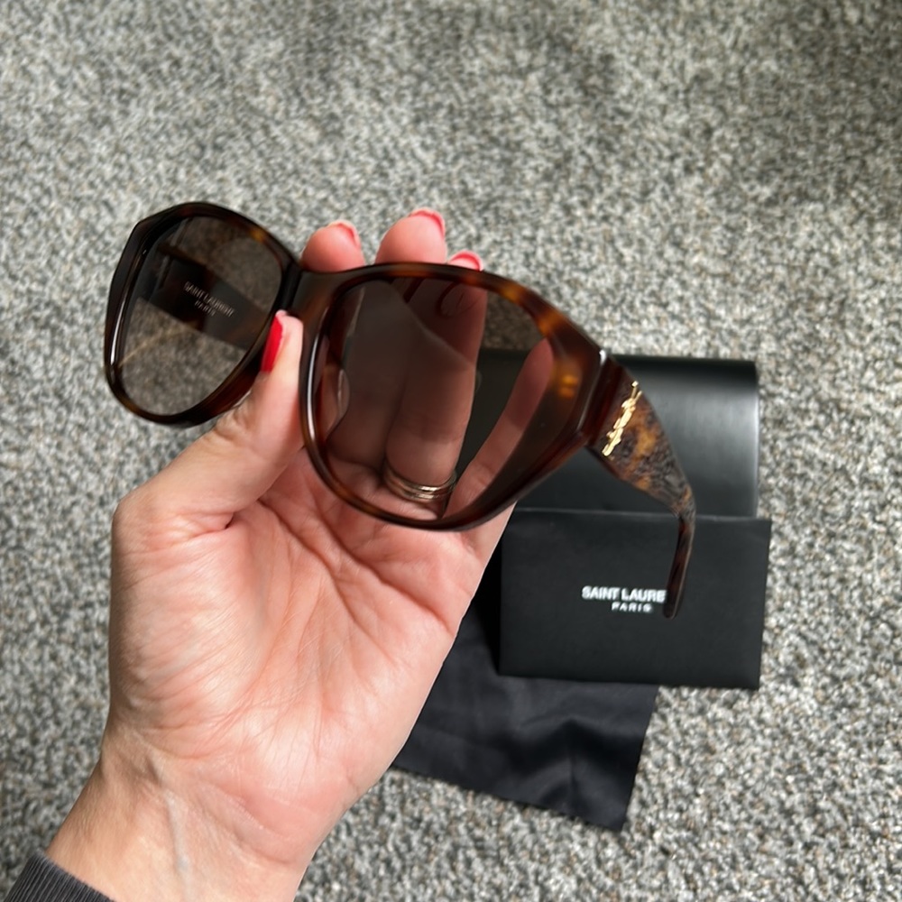 YSL tortoise shell Braden sunglasses